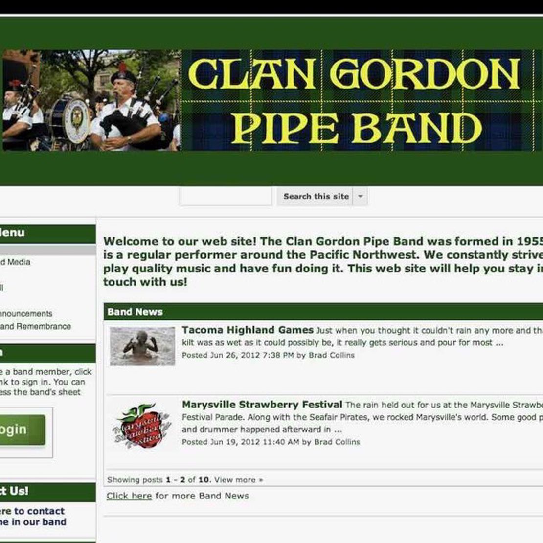 clan gordon pipe band