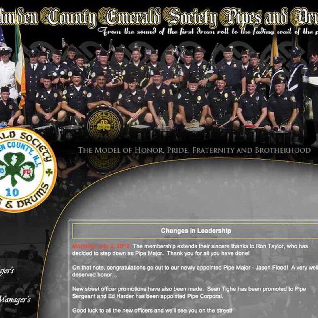 camden county emerald society pipes and drums