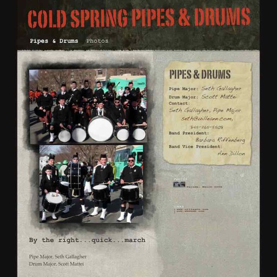 cold spring fire department pipes and drums