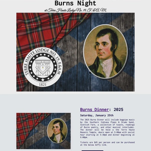 Burns Night at Terre Haute Lodge No. 19