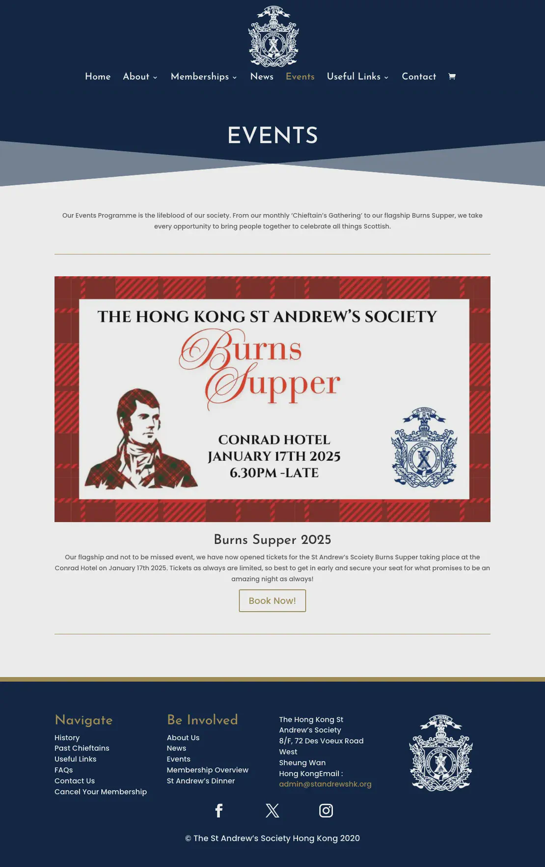 St. Andrew's Society Burns Supper